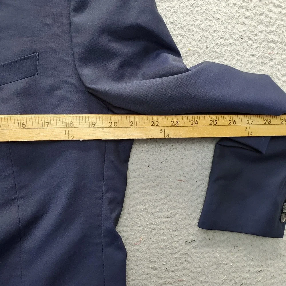 Hugo Boss 2-Piece Suit Blazer & Pants Mens 42R Blue Wool Business Formal Wear
